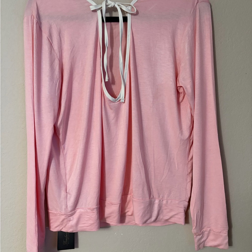Frederick's Of Hollywood Katarina Eve Pink Lounge PJ Set NWT Sz M Soft Sleepwear - Picture 7 of 10